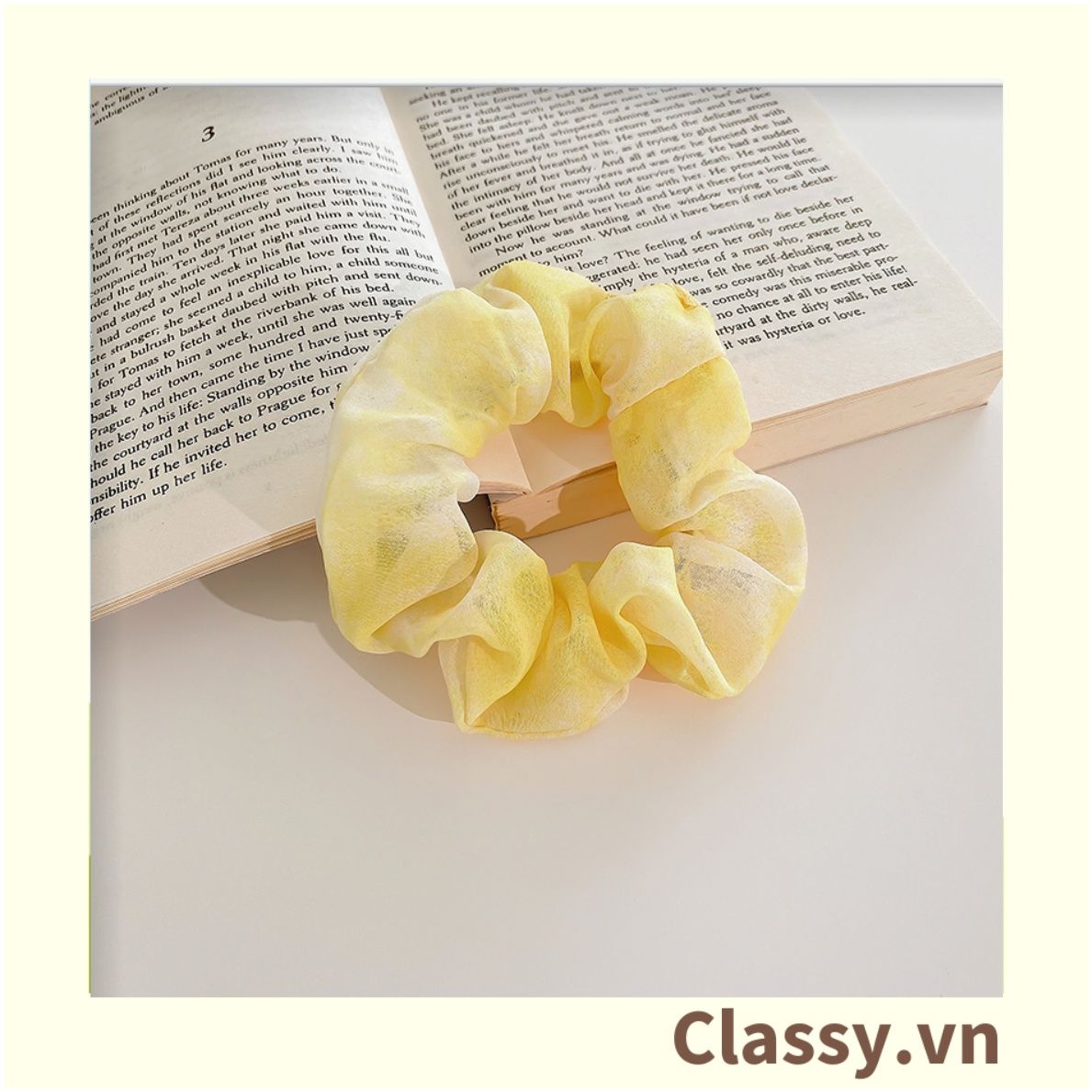  [GIAO HÀNG 7-3042 NGÀY]  Scrunchies buộc tóc  nhiều họa tiết; họa tiết trái cây nữ tính thanh lịch PK707-PK708 