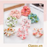  Scrunchies buộc tóc  nhiều họa tiết; họa tiết trái cây nữ tính thanh lịch PK707-PK708 