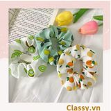 [GIAO HÀNG 7-3042 NGÀY]  Scrunchies buộc tóc  nhiều họa tiết; họa tiết trái cây nữ tính thanh lịch PK707-PK708 