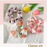  [GIAO HÀNG 7-3042 NGÀY]  Scrunchies buộc tóc  nhiều họa tiết; họa tiết trái cây nữ tính thanh lịch PK707-PK708 