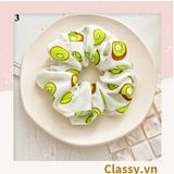  [GIAO HÀNG 7-3042 NGÀY]  Scrunchies buộc tóc  nhiều họa tiết; họa tiết trái cây nữ tính thanh lịch PK707-PK708 
