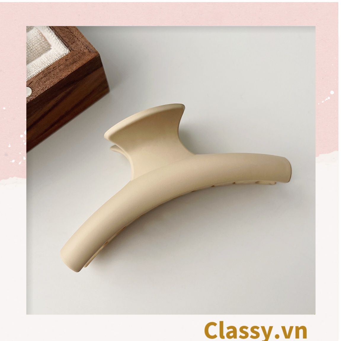  Kẹp tóc càng cua basic nữ đơn sắc, kiểu dáng thanh mảnh hàn quốc hot trend [PK715] 