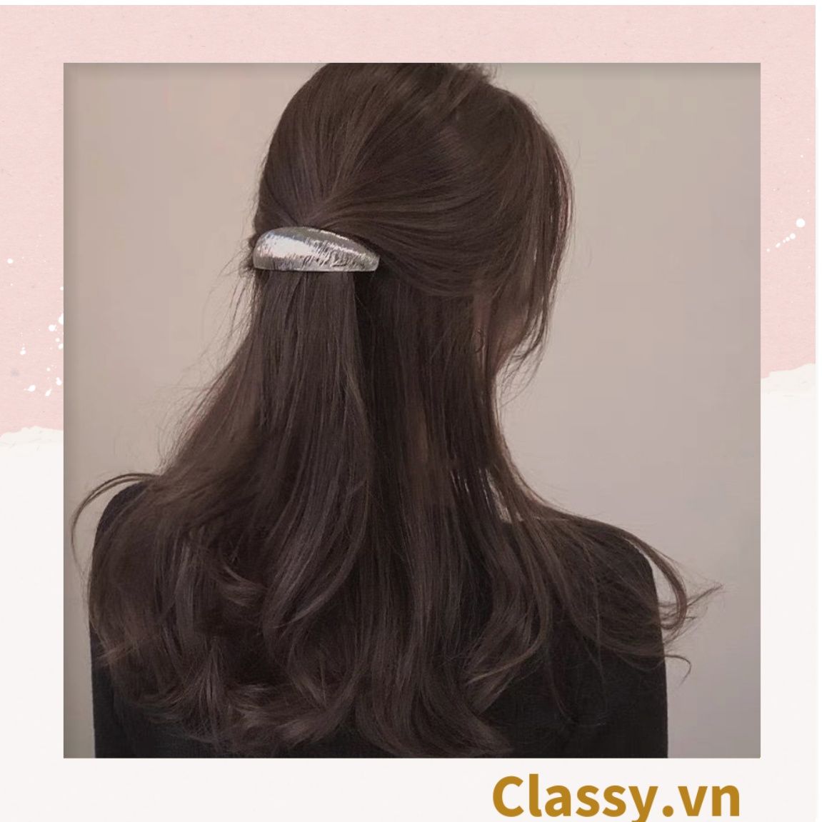  Kẹp tóc ánh kim đơn sắc kiểu dáng thanh mảnh hàn quốc hot trend [PK716] 