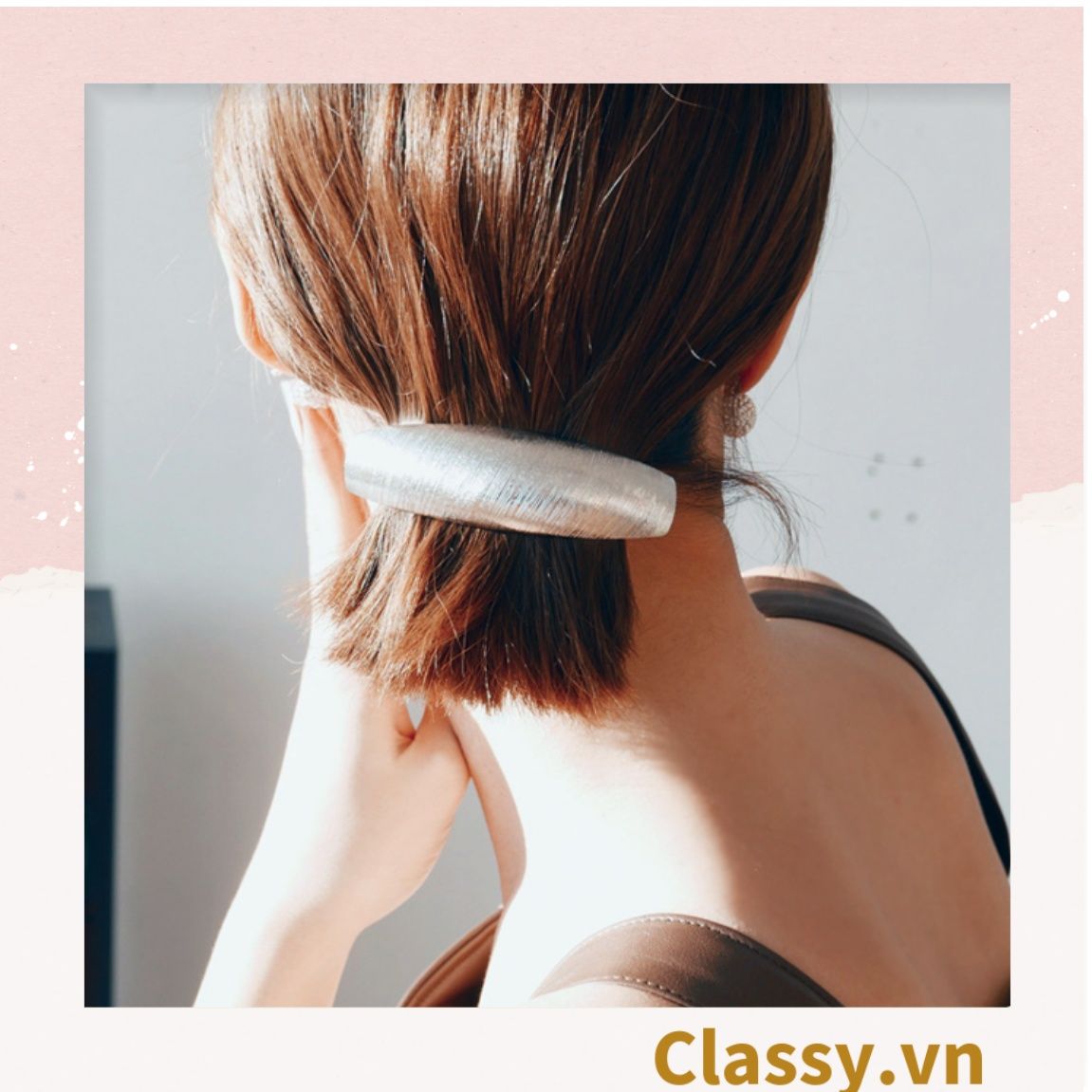  Kẹp tóc ánh kim đơn sắc kiểu dáng thanh mảnh hàn quốc hot trend [PK716] 