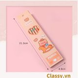  PK724 Bộ 06 bút chì HB nhiều màu tùy chọn cho học sinh/sinh viên; dùng viết lên sổ lưu bút, quà tặng, thiệp 