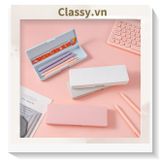  [GIAO HÀNG 7-25 NGÀY]  PK725 Hộp đựng bút chất liệu nhựa màu pastel đính họa tiết hoạt hình ngộ nghĩnh xinh xẻo 