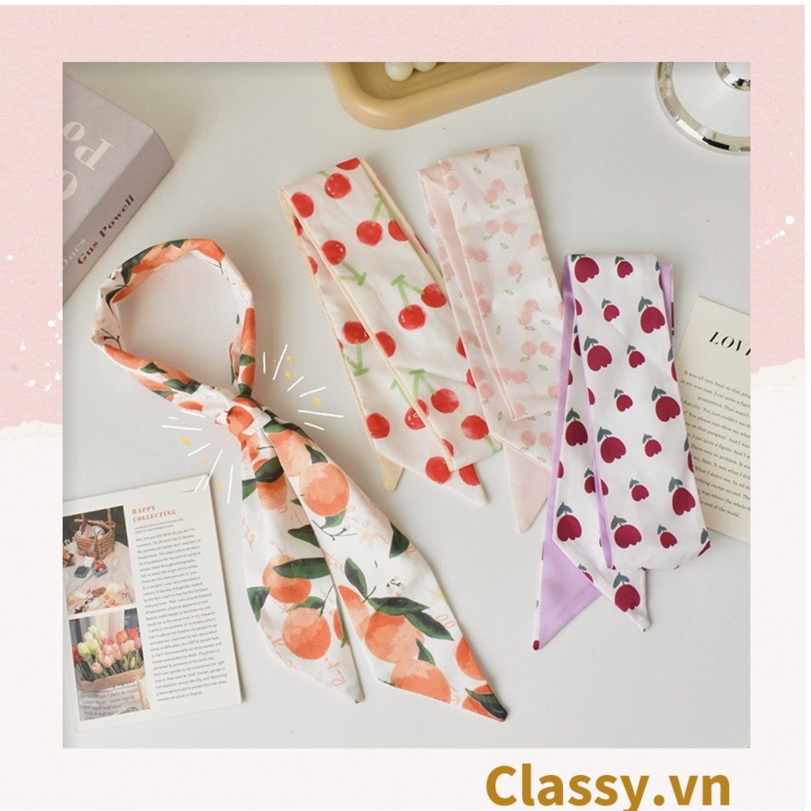  [GIAO HÀNG 7-19129 NGÀY]  PK740 Dây cột tóc hoặc băng đô cổ điển của cô gái Pháp thời trang ngọt ngào phong cách hàn quốc dành cho nữ 
