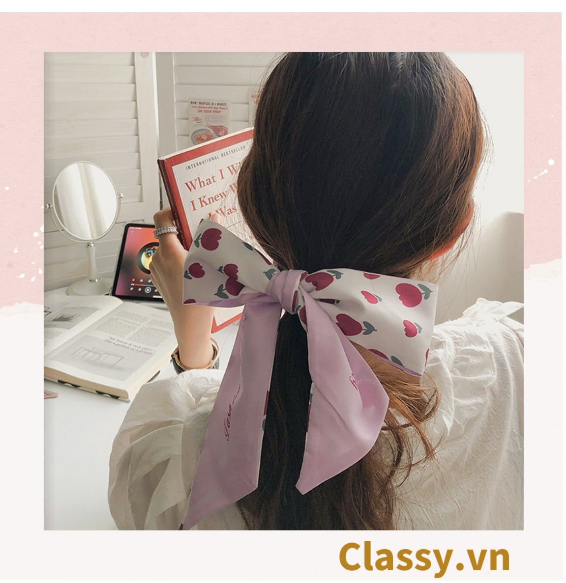  [GIAO HÀNG 7-19129 NGÀY]  PK740 Dây cột tóc hoặc băng đô cổ điển của cô gái Pháp thời trang ngọt ngào phong cách hàn quốc dành cho nữ 