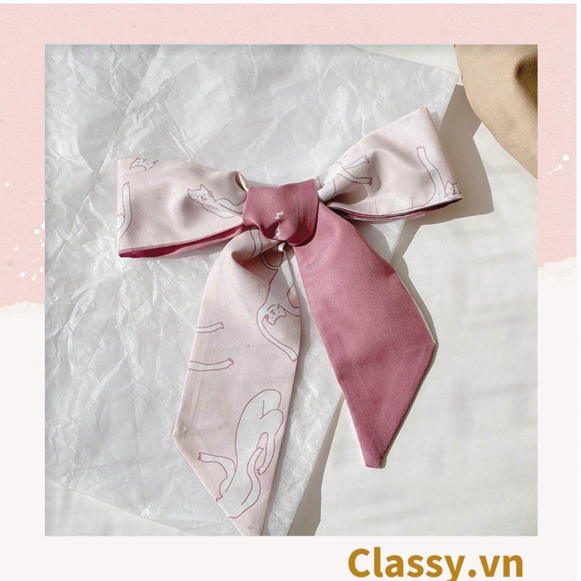  [GIAO HÀNG 7-19129 NGÀY]  PK740 Dây cột tóc hoặc băng đô cổ điển của cô gái Pháp thời trang ngọt ngào phong cách hàn quốc dành cho nữ 