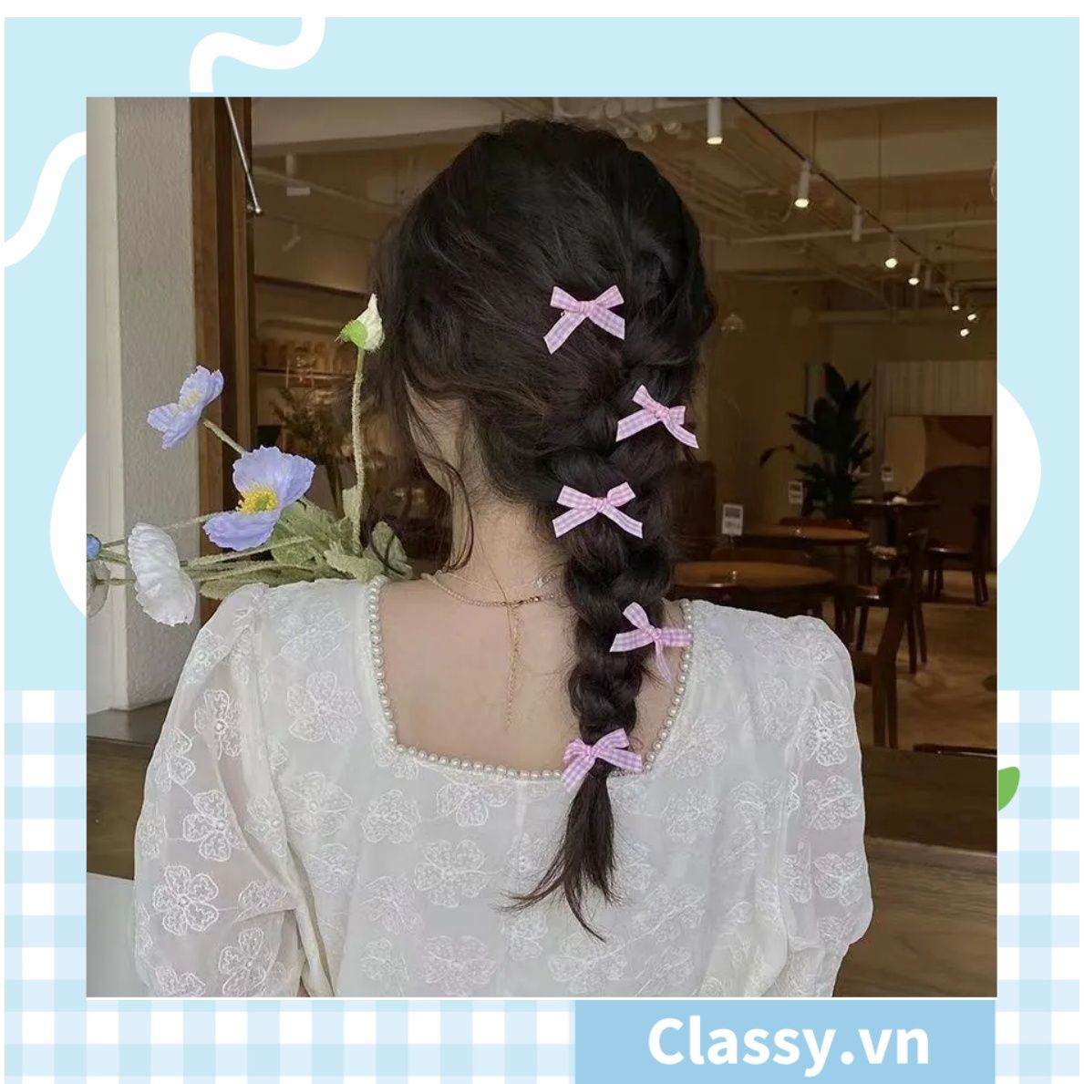  [GIAO HÀNG 7-13966 NGÀY]  Dây cột tóc gắn họa tiết hoạt hình 3D cute trơn màu chất liệu lông bền chắc PK743 