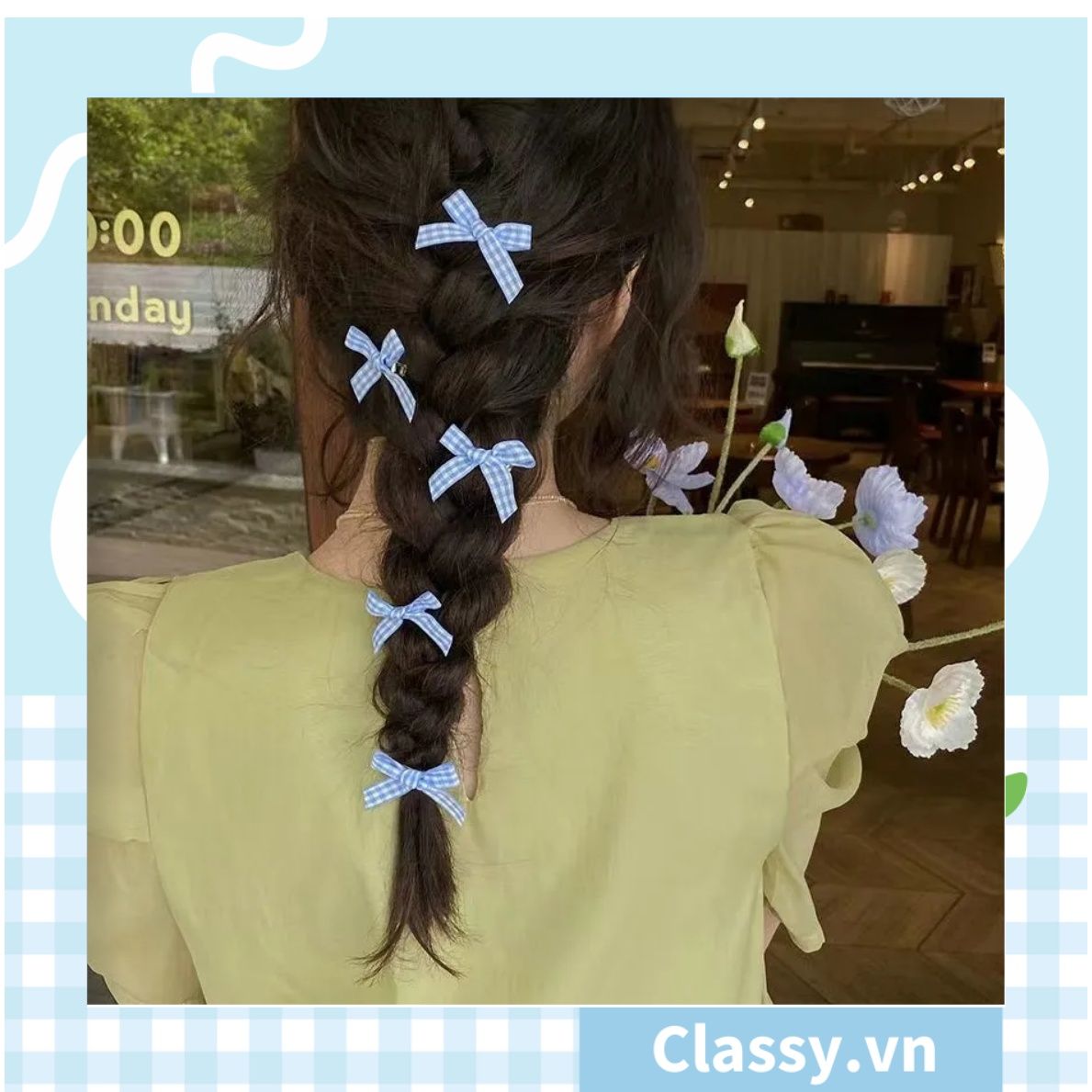  [GIAO HÀNG 7-13966 NGÀY]  Dây cột tóc gắn họa tiết hoạt hình 3D cute trơn màu chất liệu lông bền chắc PK743 