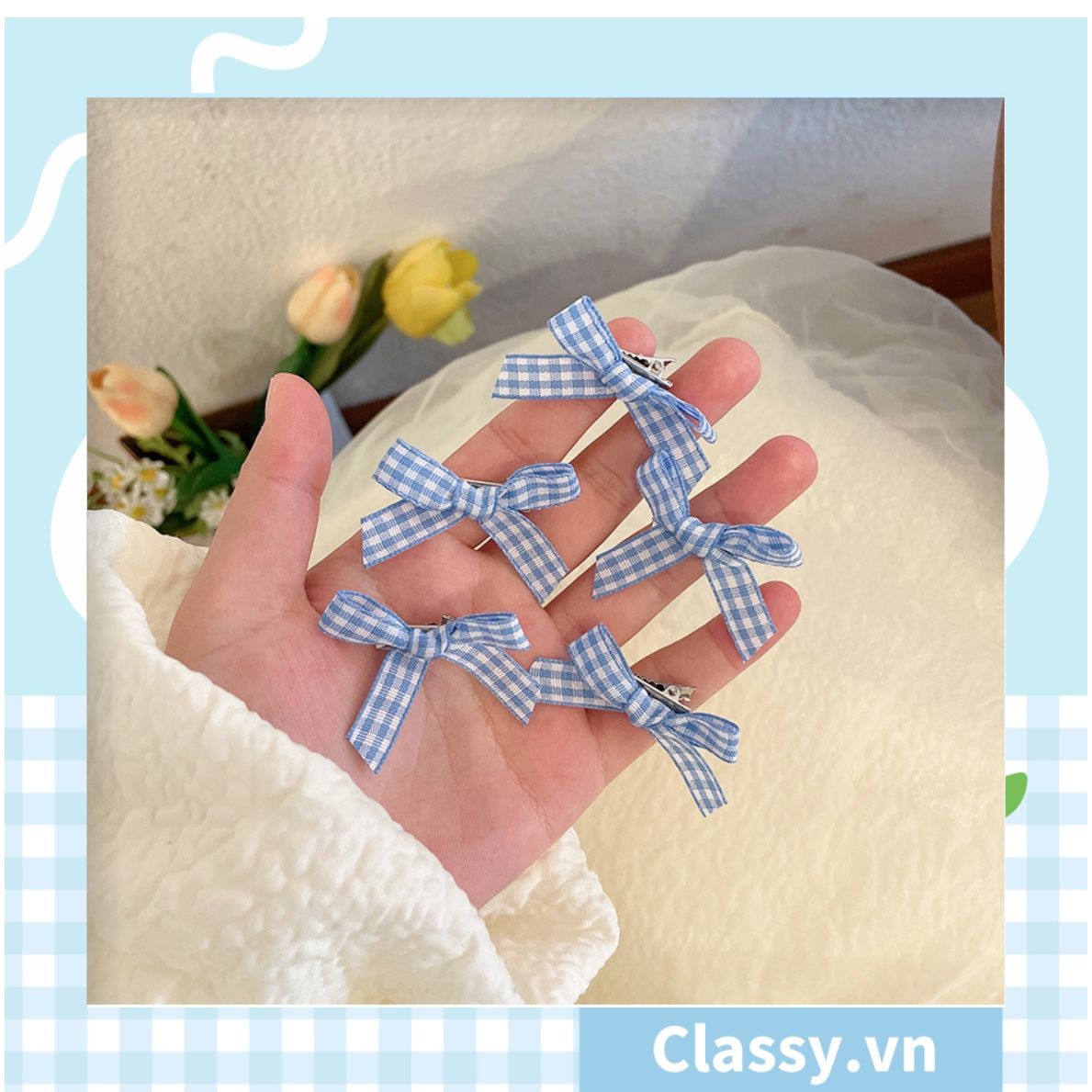  [GIAO HÀNG 7-13966 NGÀY]  Dây cột tóc gắn họa tiết hoạt hình 3D cute trơn màu chất liệu lông bền chắc PK743 
