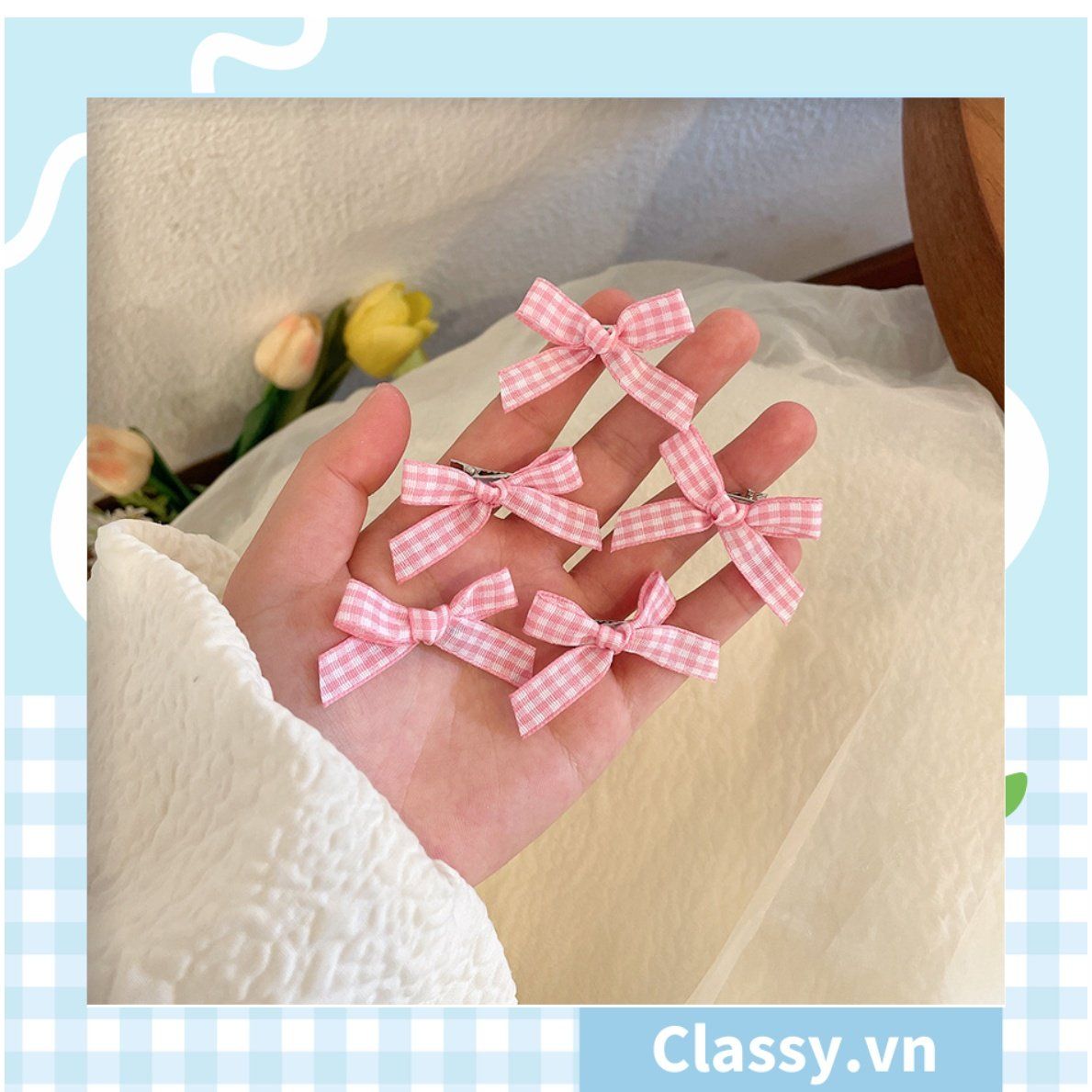  [GIAO HÀNG 7-13966 NGÀY]  Dây cột tóc gắn họa tiết hoạt hình 3D cute trơn màu chất liệu lông bền chắc PK743 