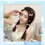  [GIAO HÀNG 7-13966 NGÀY]  Dây cột tóc gắn họa tiết hoạt hình 3D cute trơn màu chất liệu lông bền chắc PK743 