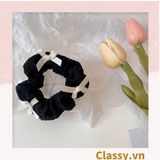  PK774 Bộ sưu tập hoàng gia - Scrunchies, kẹp tóc, nơ buộc tóc tông be, gắn ruy băng và đính đá nhiều lớp sang chảnh 