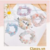  [GIAO HÀNG 7-25 NGÀY] PK775 Scrunchies buộc tóc nhiều họa tiết; vải voan nữ tính thanh lịch 