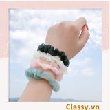  [GIAO HÀNG 7-25 NGÀY] PK775 Scrunchies buộc tóc nhiều họa tiết; vải voan nữ tính thanh lịch 