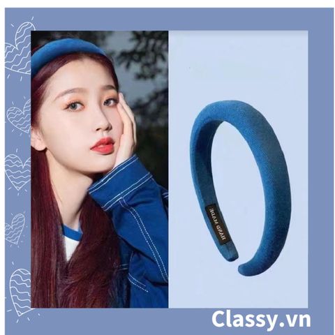  PK910 Băng đô cài tóc tông màu xanh dương nhiều màu kiểu xinh xắn thanh lịch 