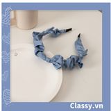  PK910 Băng đô cài tóc tông màu xanh dương nhiều màu kiểu xinh xắn thanh lịch 
