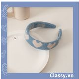  PK910 Băng đô cài tóc tông màu xanh dương nhiều màu kiểu xinh xắn thanh lịch 