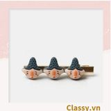  PK912 Kẹp tóc mỏ vịt cột tóc kẹp gắp họa tiết sơn dầu hoạt hình cute nghịch ngợm 