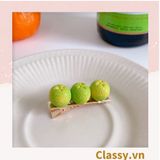  Kẹp tóc dạng clip mỏ vịt, họa tiết minh họa trái cam quýt tinh nghịch hài hước màu sắc tươi sáng hot tiktok 