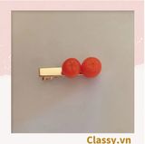  Kẹp tóc dạng clip mỏ vịt, họa tiết minh họa trái cam quýt tinh nghịch hài hước màu sắc tươi sáng hot tiktok 