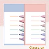  Bộ 6 màu Bút màu highlighter pastel, hỗ trợ học tập làm việc hiệu quả cho học sinh sinh viên nhân viên văn phòng 