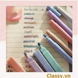  Bộ 6 màu Bút màu highlighter pastel, hỗ trợ học tập làm việc hiệu quả cho học sinh sinh viên nhân viên văn phòng 