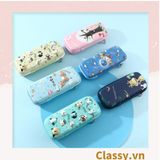  Hộp văn phòng phẩm đựng bút chất liệu Silicon dẻo, siêu bền, màu pastel đính họa tiết hoạt hình ngộ nghĩnh 