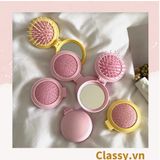  [GIAO HÀNG 7-25 NGÀY] COMBO 20 PK923 Lược Mini Có Thể Gấp Gọn Tích Hợp Gương Họa Tiết Hoạt Hình Đáng Yêu Độc Đáo 