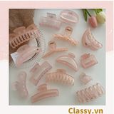  PK947 Kẹp càng cua kiểu mới; Tông màu hồng Họa tiết thạch jelly tông xanh thiên thanh thanh lịch nhiều kích thước 