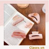  PK947 Kẹp càng cua kiểu mới; Tông màu hồng Họa tiết thạch jelly tông xanh thiên thanh thanh lịch nhiều kích thước 