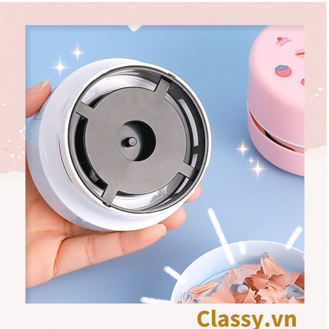  PK949 Máy Hút Bụi Mini Cầm Tay trơn màu, Không Dây Để Bàn Tiện Dụng dùng hút bụi bàn học, ô tô 