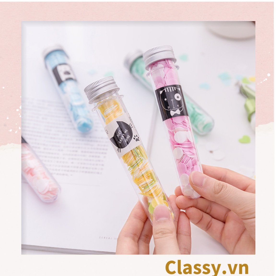  [GIAO HÀNG 7-25 NGÀY]  COMBO 50 Xà phòng giấy tạo bọt hình bông hoa tiện dụng mang theo du lịch, đi ngoài trời 