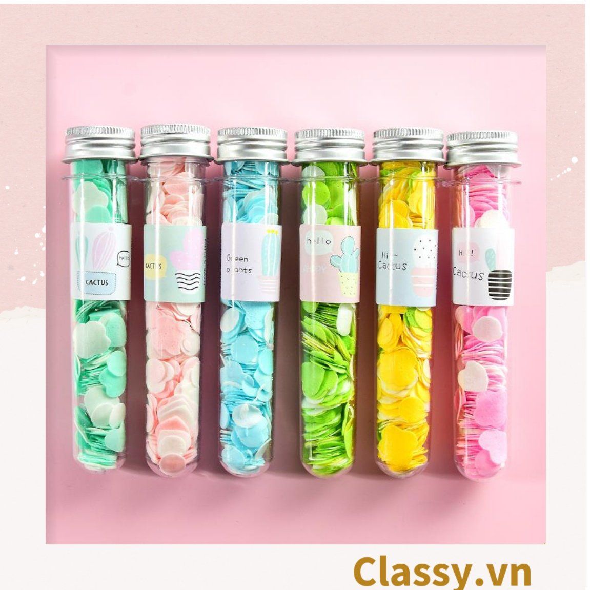  [GIAO HÀNG 7-25 NGÀY]  COMBO 50 Xà phòng giấy tạo bọt hình bông hoa tiện dụng mang theo du lịch, đi ngoài trời 