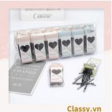  [GIAO HÀNG 7-25 NGÀY] PK956 Hộp 26 chiếc kẹp tăm phụ kiện tóc phiên bản hàn quốc Kẹp kim loại đen cổ điển dày dặn dài 6CM 