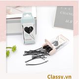  [GIAO HÀNG 7-25 NGÀY] PK956 Hộp 26 chiếc kẹp tăm phụ kiện tóc phiên bản hàn quốc Kẹp kim loại đen cổ điển dày dặn dài 6CM 