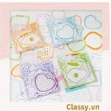  Bộ 90 tờ Giấy ghi chú màu pastel nhiều hình hoạt hình đáng yêu giấy note post it sticker PK958 (không keo) 