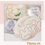  Bộ 90 tờ Giấy ghi chú màu pastel nhiều hình hoạt hình đáng yêu giấy note post it sticker PK958 (không keo) 