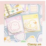  Bộ 90 tờ Giấy ghi chú màu pastel nhiều hình hoạt hình đáng yêu giấy note post it sticker PK958 (không keo) 