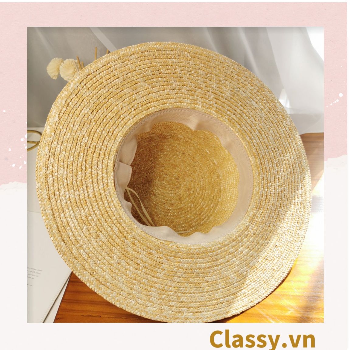  [GIAO HÀNG 7-25 NGÀY] Nón cói vành ngắn làm từ chất liệu sợi giấy thân thiện với môi trường (2 loại) PK986 