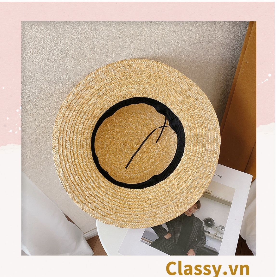  [GIAO HÀNG 7-25 NGÀY] Nón cói vành ngắn làm từ chất liệu sợi giấy thân thiện với môi trường (2 loại) PK986 