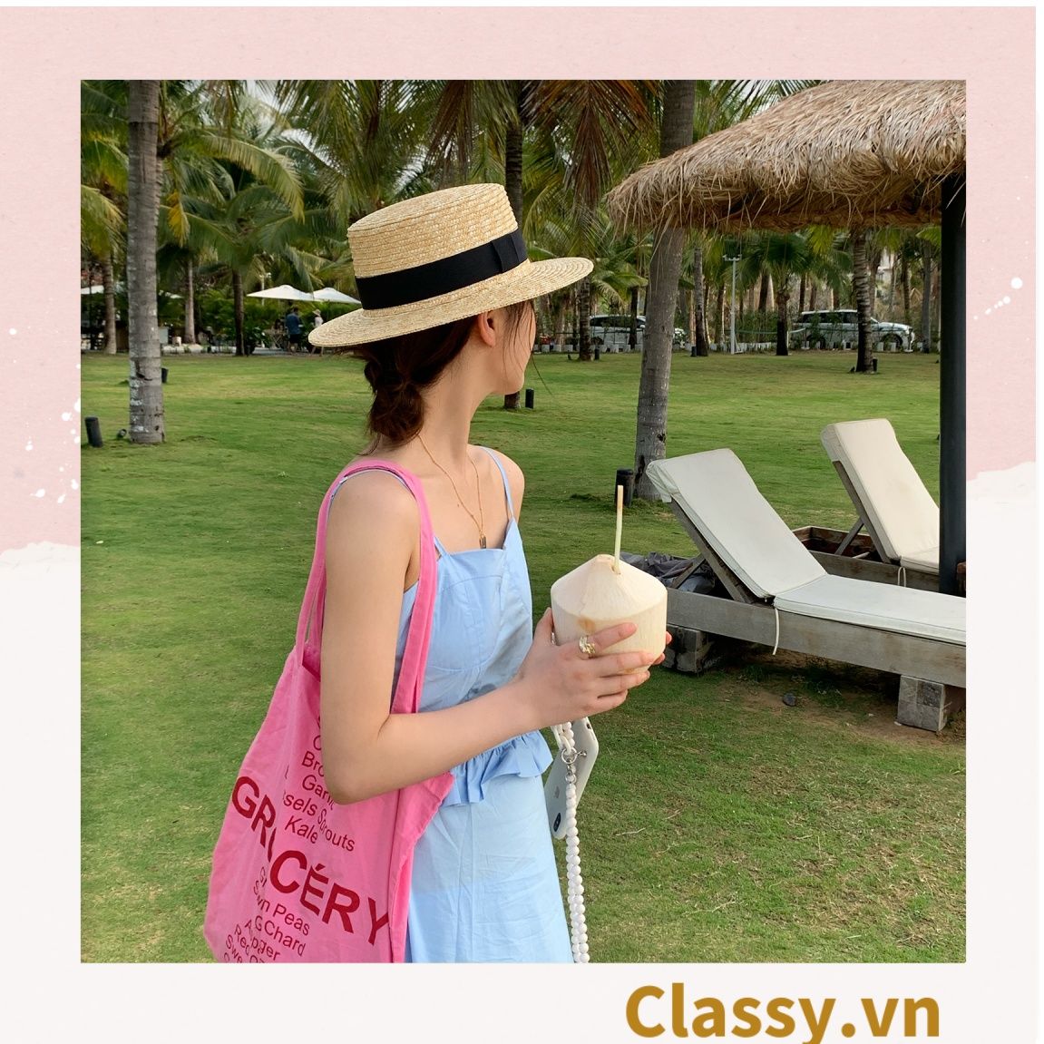  [GIAO HÀNG 7-25 NGÀY] Nón cói vành ngắn làm từ chất liệu sợi giấy thân thiện với môi trường (2 loại) PK986 