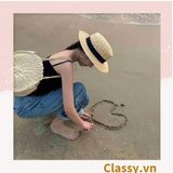  [GIAO HÀNG 7-25 NGÀY] Nón cói vành ngắn làm từ chất liệu sợi giấy thân thiện với môi trường (2 loại) PK986 