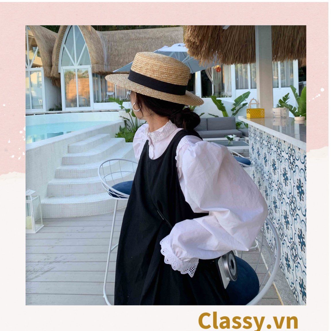 [GIAO HÀNG 7-25 NGÀY] Nón cói vành ngắn làm từ chất liệu sợi giấy thân thiện với môi trường (2 loại) PK986 