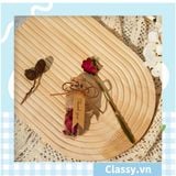 [GIAO HÀNG 7-25 NGÀY]  Lọ thủy tinh hình trụ cỡ nhỏ có gắn nút bần 3x10cm, dùng làm đồ trang trí siêu xinh Q1223 
