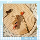  [GIAO HÀNG 7-25 NGÀY]  Lọ thủy tinh hình trụ cỡ nhỏ có gắn nút bần 3x10cm, dùng làm đồ trang trí siêu xinh Q1223 