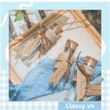 [GIAO HÀNG 7-25 NGÀY]  Lọ thủy tinh hình trụ cỡ nhỏ có gắn nút bần 3x10cm, dùng làm đồ trang trí siêu xinh Q1223 