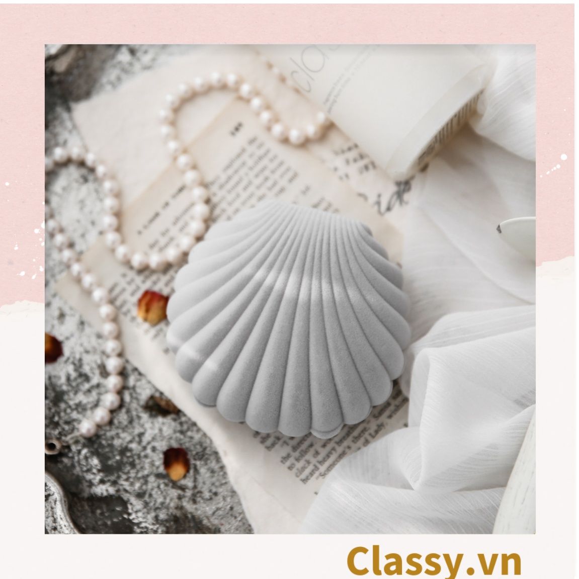  [GIAO HÀNG 7-25 NGÀY]  Hộp đựng nhẫn, đựng trang sức hình ngôi sao sang trọng Q1306 